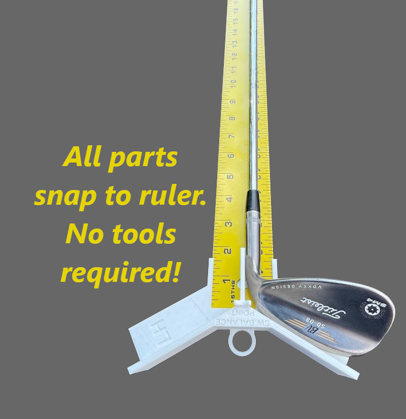 Golf Club Ruler - Fitting Tool Club Length, Swing Weight - EMPIRE RULER INCLUDED